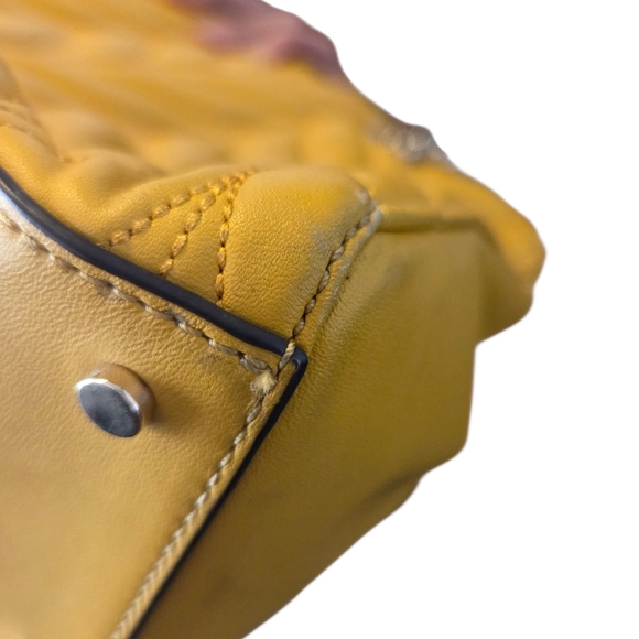 Kate Spade Quilted Yellow Chevron Tote Bag - Picture 12 of 15